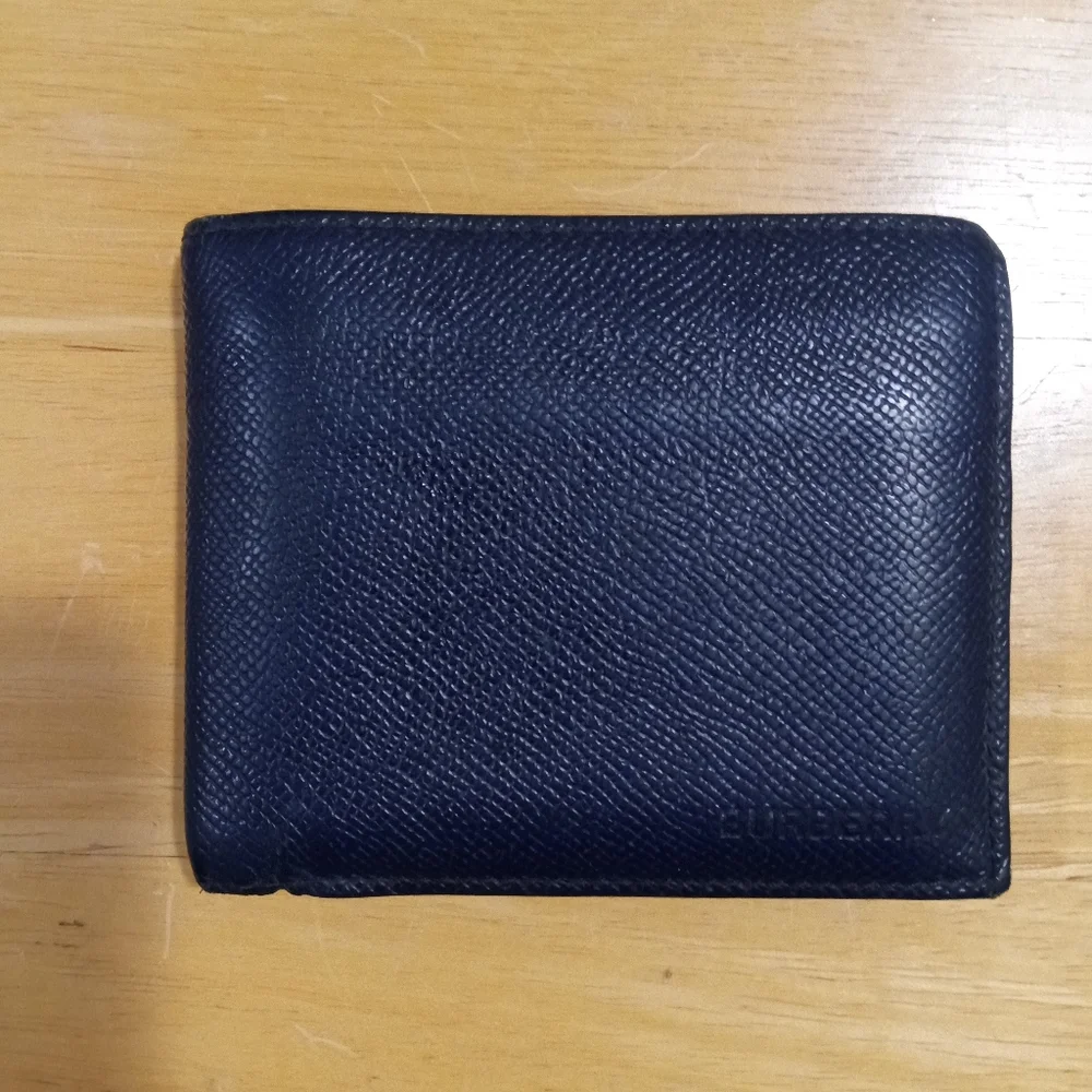 Burberry Navy Textured Wallet